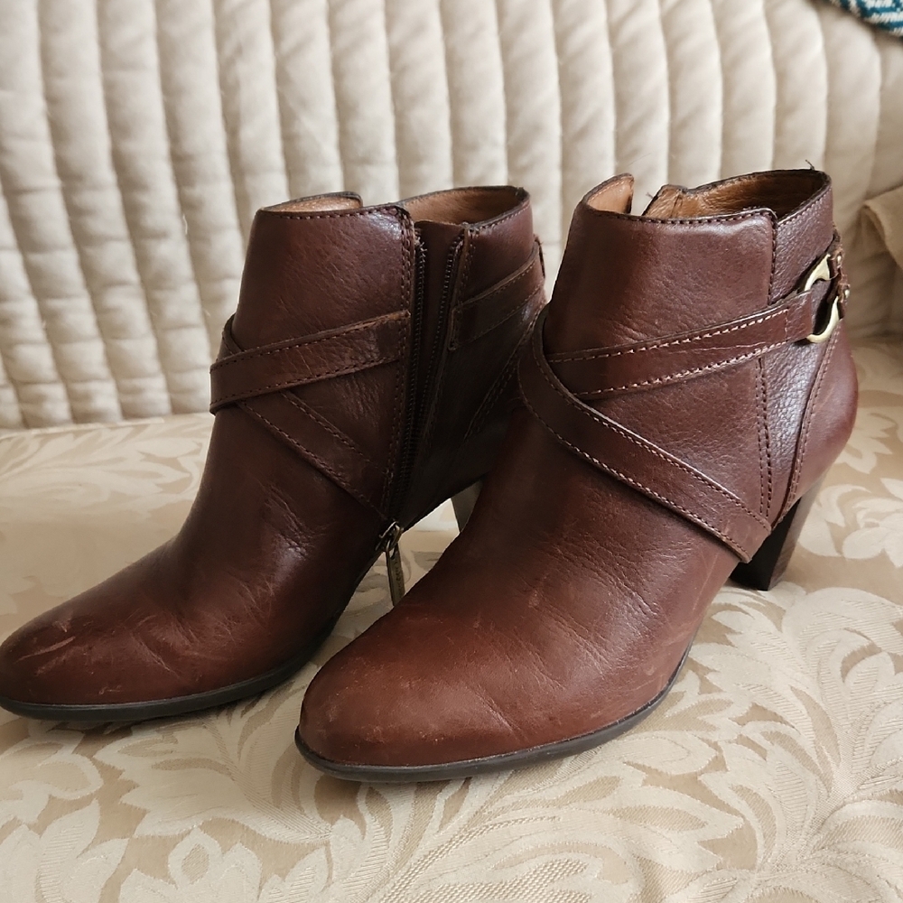 Brown Leather Ankle Boots